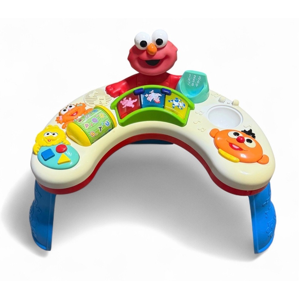 2003 Mattel Sesame Street Elmo Activity Table Musical Learning Toy Works Rare